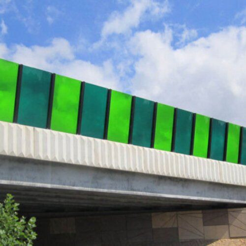 Polycarbonate noise barrier for road Polycarbonate noise barrier for road