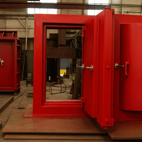 Blast resistant doors Blast proof doors for a chemical plant in India by somnandi Industries/ manufacturer of blast resistant doors in india