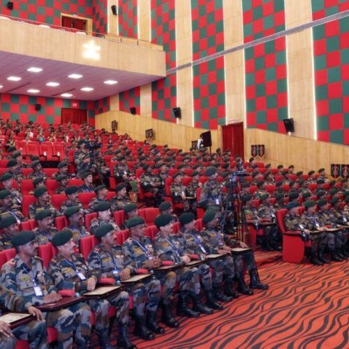 Assam Riffles Audi Auditorium acoustics treatment in India by SomNandi Industries. Soundproofing in Auditorium